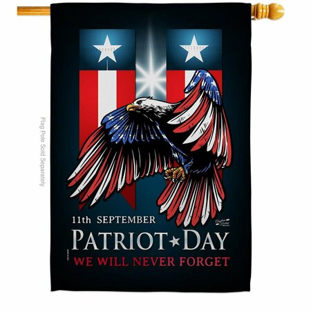 PATIO TRASERO 28 x 40 in. 911 Patriot Day American Vertical House Flag with Double-Sided  Banner Garden Yard Gift PA3953798